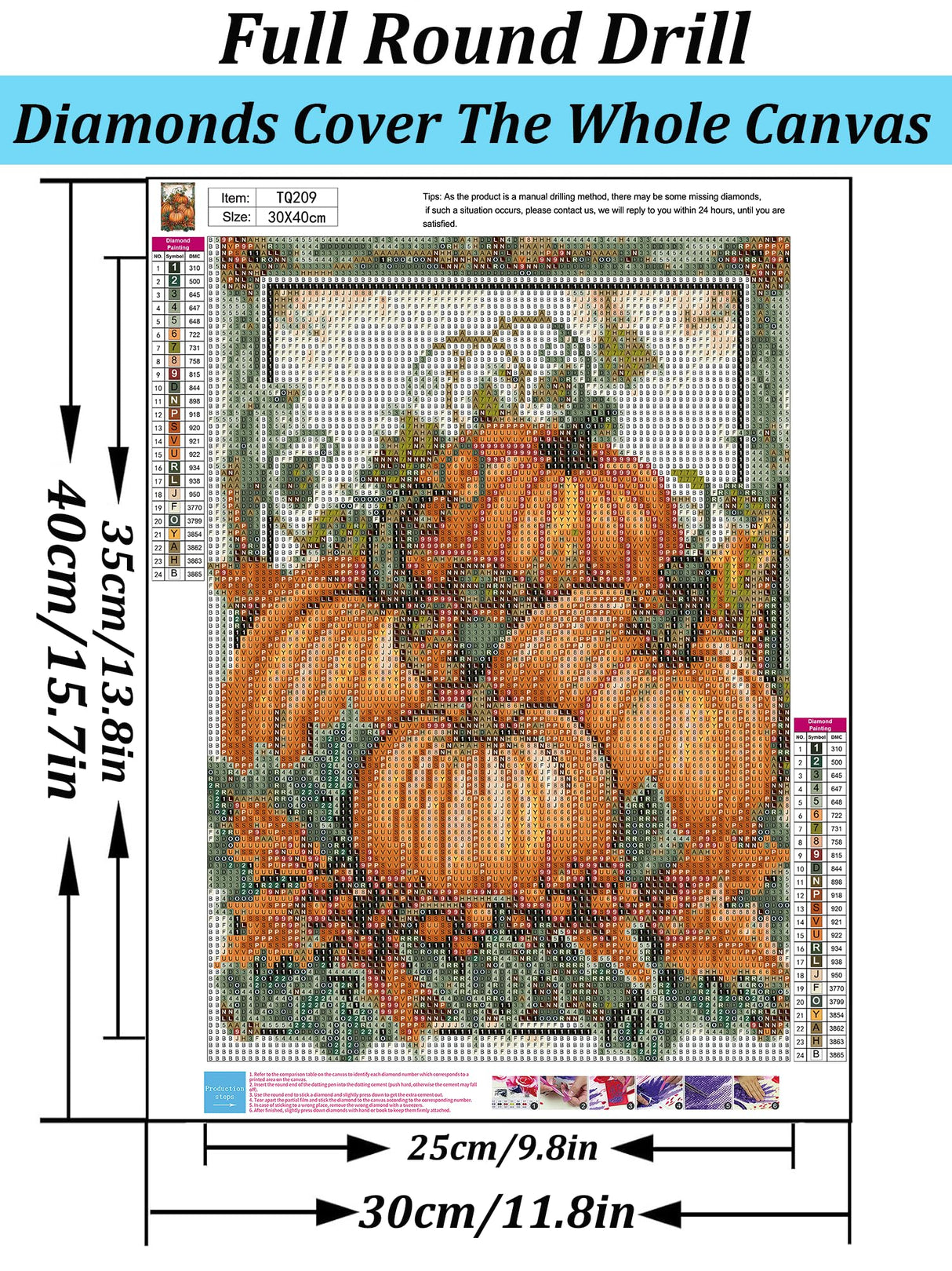 VCLKDIY Fall Pumpkin Leaf Diamond Art Kits for Adults, 5D Diamond Painting Kits for Adults Beginners, DIY Full Round Drill Diamond Dot Painting Gem Art Kits for Adult, Home Wall Decor 11.8x15.7 Inch VCLKDIY