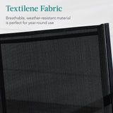 Best Choice Products 4-Piece Outdoor Textilene Patio Conversation Set, Backyard Furniture w/Loveseat, Coffee Table, Steel Frame - Black/Black Best Choice Products