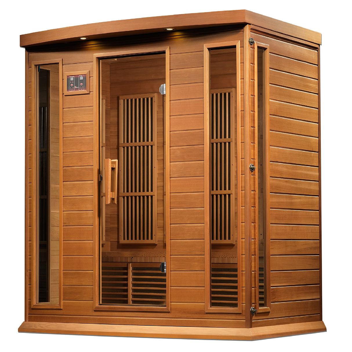 DYNAMIC SAUNAS Maxxus MX-K406-01 Elite 4-Person Near Zero EMF (Under 2 MG) FAR Infrared Sauna, (Canadian Clear Red Cedar) Curb Side Delivery DYNAMIC SAUNAS