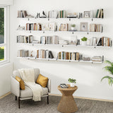 Heimlove 36 Inch White Floating Bookshelves Set of 3,Heavy Duty Wall Mounted Bookshelves,Wall Bookshelf for Living Room,Bedroom,Kitchen,Laundry Room Storage & Decor Heimlove