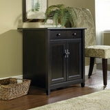 Sauder Edge Water Utility Cart/Stand, L: 28.19" x W: 19.45" x H: 29.02", Estate Black finish Sauder