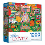 RoseArt Home Country - Quilting in The Square - 1000 Piece Jigsaw Puzzle RoseArt
