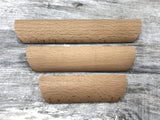Tsnamay 6Pcs Unfinished Wood Solid Furniture Pulls Handles,Unfinished Unpainted Paintable Wooden Handles Cupboard Closet Drawer Handle Pull,Length Tsnamay