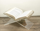 Red Co. Transparent Clear Acrylic Book Holder 2 Piece Reading Stand for Open and Closed Books, Magazines, Textbooks 6" x 11" x 6" Red Co.
