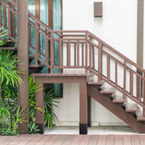 LADECH 4x4 Post Base Holder Ground Spike Use for Concrete Deck - Post Anchor Brackets Metal Black Powder Coated 4 Inches x 4 Inches (Inner Dia 3.5x3.5) 4 Pack LADECH