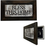 Bellewood Designs Bless This Home And All Who Enter Decorative Wall-Mounted Secure Hidden Gun Cabinet Bellewood Designs