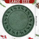 Motionchic Christmas Tree Mat 35" Christmas Tree Stand Mat with Lip Heavy Duty Christmas Tree Floor Protector Waterproof Christmas Tree Stand Pad from Spills Scratches Xmas Home Decor (Green,Reindeer) Motionchic