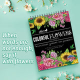 ColorIt Colorful Flowers Volume 2 Wildflowers, Gardens, and Bouquets Adult Coloring Book, 50 Original Designs, Thick Paper, Spiral Binding, USA Printed, Lay Flat Hardback Book Covers, Blotter Paper ColorIt