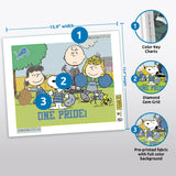 Sporticulture Snoopy Detroit Lions NFL Diamond Painting Craft Kit – Officially Licensed DIY Fan Art, Includes Pre-Sorted Gems, Stylus, Tray, and Instructions – Perfect for Framing and Display Sporticulture