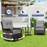 ASJMR 9 Pieces Patio Furniture Set with 2 Swivel Chairs Patio Furniture Outdoor Sectional Sofas Outdoor Patio Conversation Set - Grey ASJMR