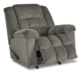 Signature Design by Ashley Kegler Contemporary Tufted Manual Rocker Recliner, Gray Signature Design by Ashley
