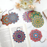 Yeaqee 8 Pcs Diamond Art Bookmarks Mandala Diamond Painting Art Kits for Adults Book Lovers DIY Acrylic Crystal Pendant Bookmark Beginners Home Office Painting Reading Present Yeaqee