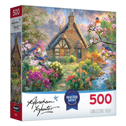 RoseArt - Abraham Hunter - Cobblestone Creek - 500 Piece Jigsaw Puzzle for Adults