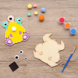 GOGREENWOVEN 12 PCS Halloween Crafts for Kids - DIY Monster Wooden Magnet Painting Kits with Googly Eyes - Halloween Party Favors for Ages 4-8 - Non Candy Trick or Treat Gifts & Classroom Prizes GOGREENWOVEN