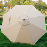 Blissun 9' Outdoor Patio Umbrella, Outdoor Table Umbrella, Yard Umbrella, Market Umbrella with 8 Sturdy Ribs, Push Button Tilt and Crank (Tan) Blissun