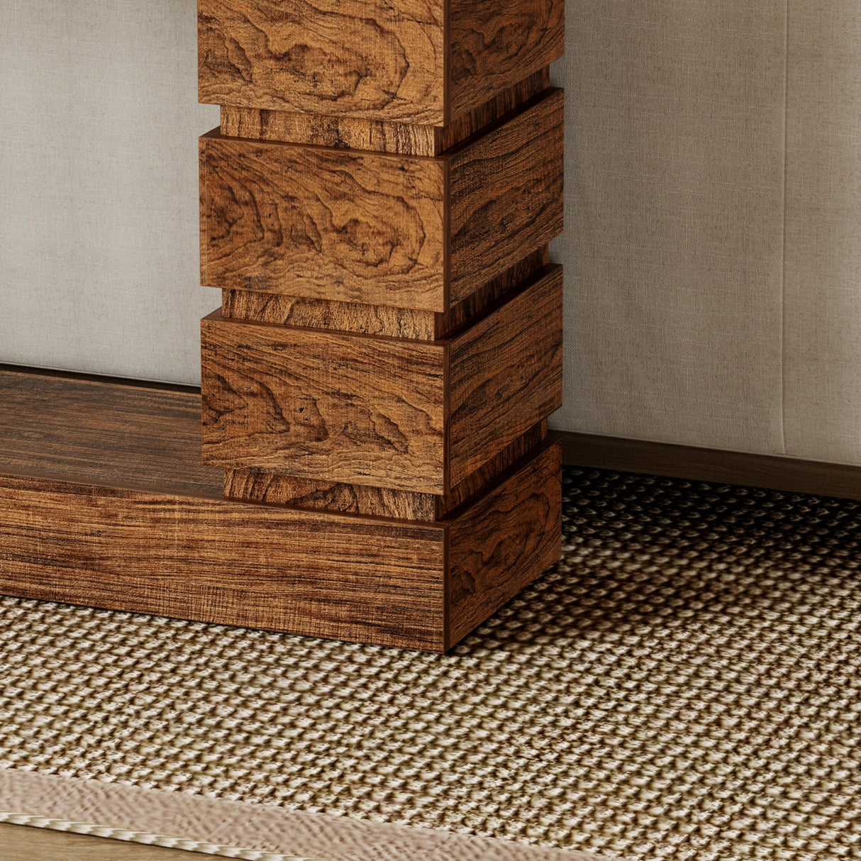 LIKEMET 55 Inch Console Table Farmhouse Entryway Table, Wood Sofa Table Accent Table with Open Storage, Narrow Couch Table for Entrance, Hallway, Foyer, Living Room LIKEMET