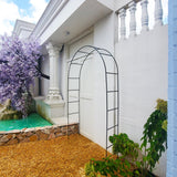 SCENDOR Iron Pergola Arbor Practical, 7.9 Feet High x 4.6 Feet Wide, Assemble Easily for Various Climbing Plant Wedding Garden Arch Bridal Party Decoration Wide Arbor SCENDOR