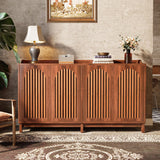 Tribesigns Sideboard Buffet Cabinet, 57" Farmhouse Storage Cabinet with Shutter Doors and Adjustable Shelf, Freestanding Storage Cabinet for Dining Room, Living Room, Kitchen Tribesigns