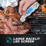 KIZEN Instant Read Meat Thermometer Digital - Food Thermometer for Cooking, Grill, Oven, BBQ - Waterproof and Backlit Display KIZEN