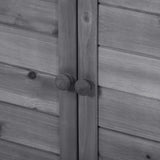 RUNNA Outdoor 39" Potting Bench Table, Rustic Garden Wood Workstation Storage Cabinet Garden Shed with 2-Tier Shelves and Side Hook (Grey#024) - WoodArtSupply