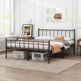 DIIYIV King Bed Frame-Classic Metal Platform Bed Frame,Mattress Foundation with Steel Slat Support,Under Foundation Storage,No Box Spring Needed, Easy Assembly, King Size DIIYIV