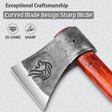 NEDFOSS Kung-Fu Throwing Axe Set, 2 Pack of 16 Inches Throwing Hatchet with 1065 High Carbon Steel and Beech Wood Handle, Great for Axe Throwing Game and Outdoor Recreation, Gift for Men NedFoss