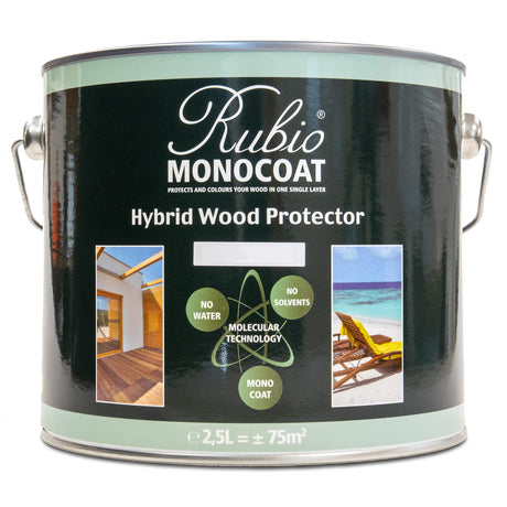 Rubio Monocoat Hybrid Wood Protector 750 ft² - Grey | Exterior Wood Oil Finish, Color & UV Protection for Outdoor Wooden Surfaces & Furniture | 2.5 L Rubio Monocoat