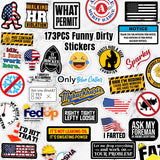 306 PCS Funny Hard Hat Sticker Pack for Adults - Waterproof Vinyl for Welding Helmet, Tool Box, Construction, Electrician, Mechanic Tools - Blue Collar Accessories Debinolo