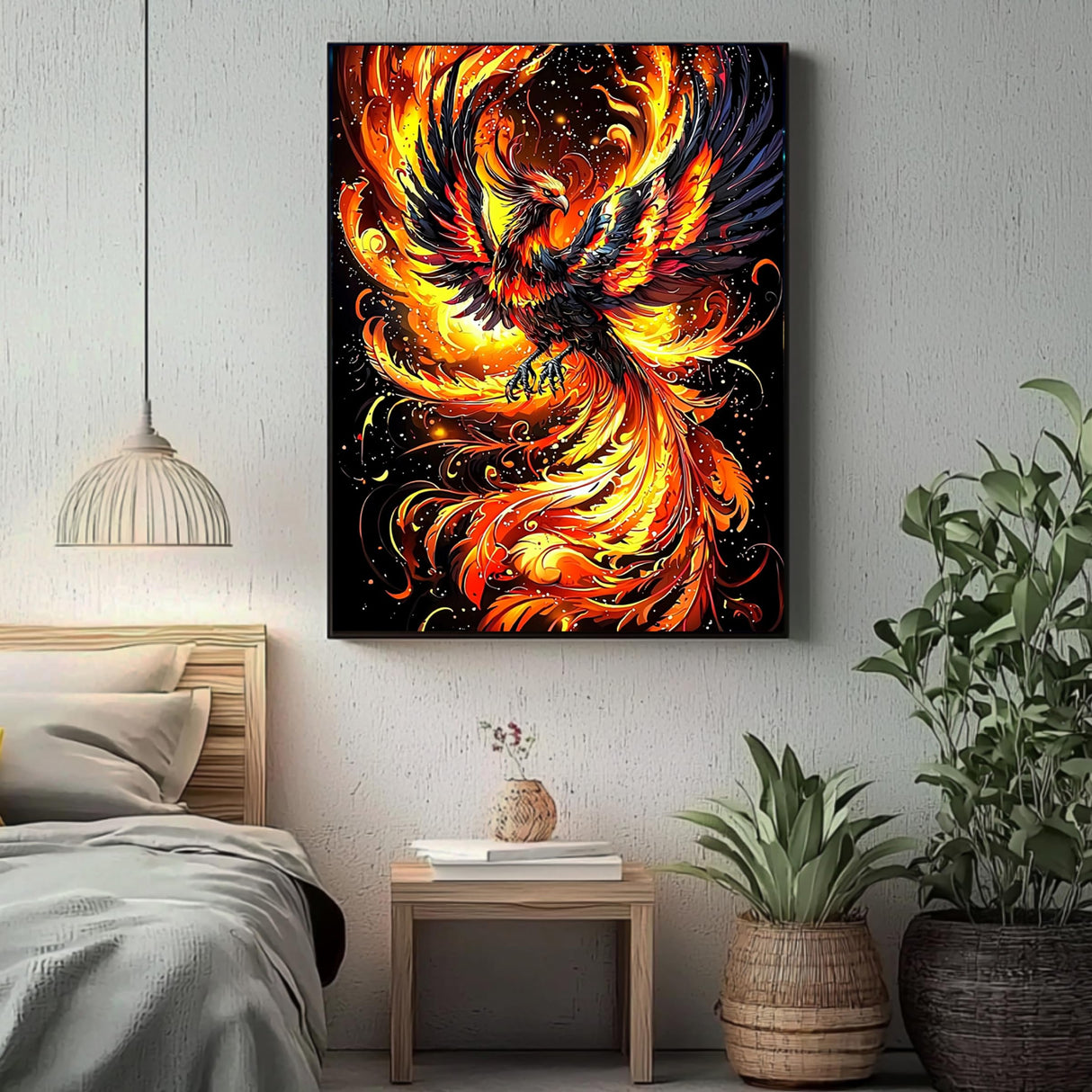 Phoenix Diamond Painting Kits for Adults,Fire Phoenix Diamond Art Kits for Beginners, 5D DIY Full Round Drill Diamond Painting gem Art for Adults, Home Wall Decor 12 x 16 Inch Generic