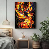 Phoenix Diamond Painting Kits for Adults,Fire Phoenix Diamond Art Kits for Beginners, 5D DIY Full Round Drill Diamond Painting gem Art for Adults, Home Wall Decor 12 x 16 Inch Generic