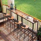 ODK 55 Inch Rustic Brown Bar Height Pub Table - Versatile Indoor Dining & Counter Table ODK