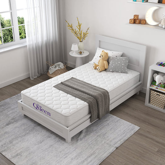 NapQueen 6 Inch Innerspring Full Size Medium Firm Support Relief Mattress, Bed in a Box,White