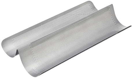 Chicago Metallic Commercial II Non-Stick Perforated French Bread Pan, Perfect for creating a crisp, golden-brown crust, Chicago Metallic