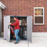 Lifetime Outdoor Utility Storage Shed with Double Wall Steel-Reinforced Construction, 6.3 x 3.6 FT Lifetime