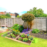 S AFSTAR 3-Tier Raised Garden Bed, Wood Elevated Planter Box with 3 Dividable Bed Kit, Outdoor Above Ground Garden Beds for Plants Herbs Vegetables, Stackable & Flat Arrangement, 49"L x 49"W x 22"H S AFSTAR