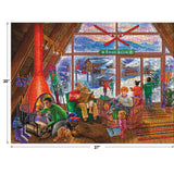 RoseArt - Back to The Past - Ski Lodge - 750 Piece Jigsaw Puzzle for Adults RoseArt