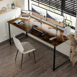Coleshome 63 Inch Computer Desk, Modern Simple Style Desk for Home Office, Study Student Writing Desk, Vintage Coleshome