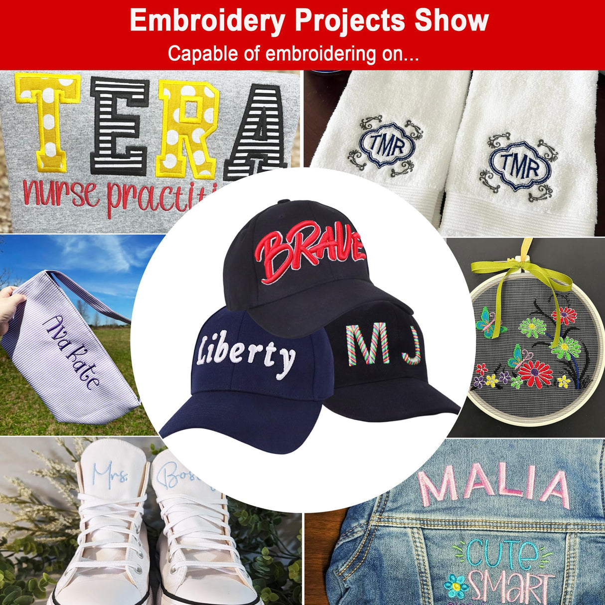 Smartstitch S-1501 Commercial Embroidery Machine with 15 Needles,14"x20" Embroidery Area,1200SPM Max Speed,12" Touch Screen, Wifi available, capable of embroidering on 3D Caps, Flat, T-shirt and more smartstitch