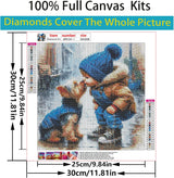 ARPADAMO 3 Pack Diamond Kits for Adults,5D Animal Dog Diamond Painting DIY Diamond Art Girl Kiss Diamond Painting Art Kit for Adult,Round Full Drill Diamonds, Diamond Art Kit for Home Decor-12x12inch ARPADAMO