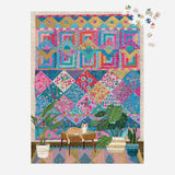 Galison Quilter's Corner – 1000 Piece Victoria Ball Jigsaw Puzzle Featuring Beautiful Artwork of Quilts and Textile Arts Galison