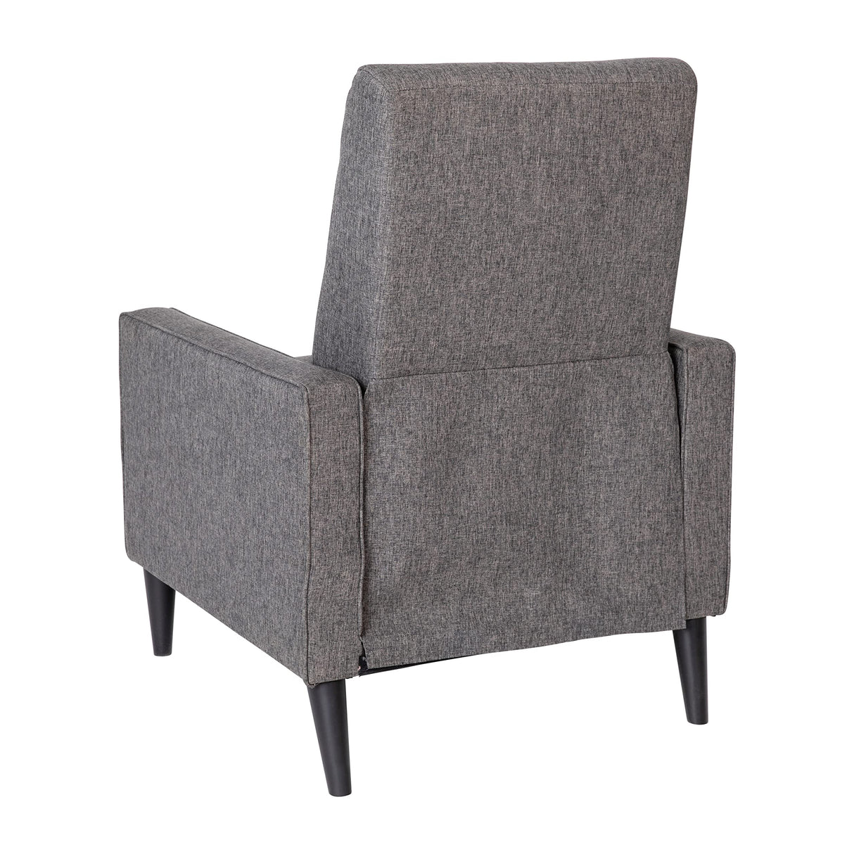 Flash Furniture Ezra Ezra Pushback Recliner - Mid-Century Modern Gray Fabric Upholstery - Button Tufted Back - Residential & Commercial Use Flash Furniture