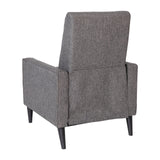 Flash Furniture Ezra Ezra Pushback Recliner - Mid-Century Modern Gray Fabric Upholstery - Button Tufted Back - Residential & Commercial Use Flash Furniture