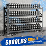 BYNSOE 71" W Storage Shelves 5000lbs Garage Metal Shelving Heavy Duty Garage Shelves Adjustable Storage Shelves for Industrial, Factory,71" W X 24" D X 69" H BYNSOE