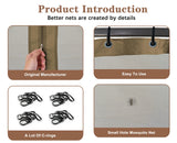 SCOCANOPY Beige 10' x 12' Gazebo Privacy Curtain Set for Lowe's Allen Roth 10X12 Gazebo Model #GF-12S004B-1 / GF-12S004BTO/ TPGAZ17-002 - WoodArtSupply