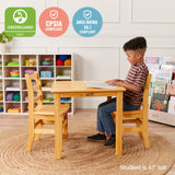 ECR4Kids Three Rung Ladderback Chair, 14in Seat Height, Classroom Seating, Honey, 2-Pack ECR4Kids