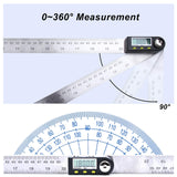 Yangoutool Digital Angle Ruler 20inches/500mm Stainless Steel Digital Angle Finder and Protractor Large Gauge Precision Measuring Tool for Woodworking Metalworking and Construction Yangoutool