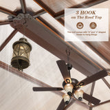 EROMMY 10' x 13' Gazebo Polycarbonate Double Roof Canopy Outdoor Aluminum Frame Pergola, Permanent Pavilion with Netting and Curtains for Garden Patio Lawns Parties EROMMY