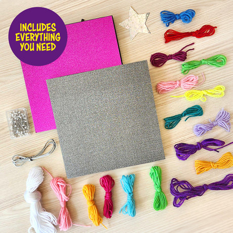 Dan&Darci String Art Craft Kit for Kids - Girls Birthday Gifts for Ages 12 Year Old - Crafts Kits for Girl Age 10,11,12 - DIY Unicorn & Star Toys Gift for Boys - Arts Present Dan&Darci