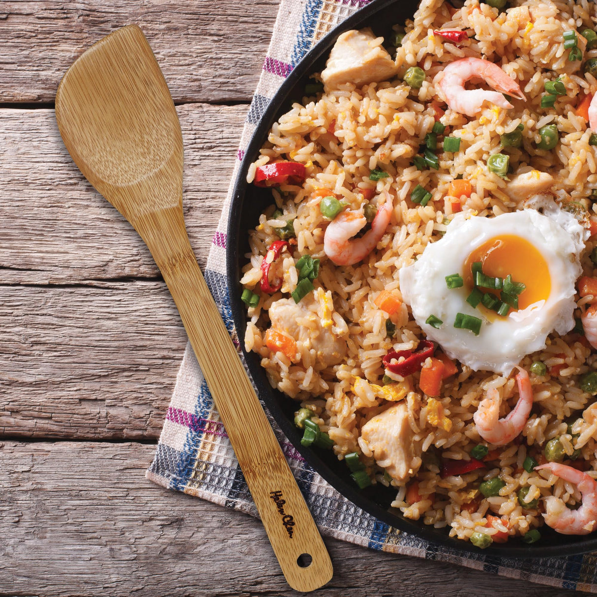 Helen’s Asian Kitchen Bamboo Stir Fry Spatula and Cooking Utensil, 13-Inch Helen's Asian Kitchen