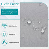 HOMREST Metal Outdoor Patio Furniture Set, 5-Piece Outdoor Sectional Patio Conversation Set with 3-Seat Sofa,Coffee Table,Upgard Cusion for Deck, Lawn,Poolside(Grey) HOMREST